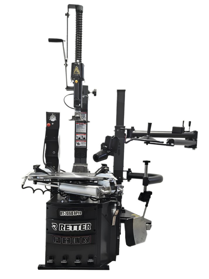 Montiermaschine RT-706D Pro mit Booster System, 2 Geschwindigkeiten und Felgenspannung bis 28 Zoll inkl. Luftbooster | RETTER