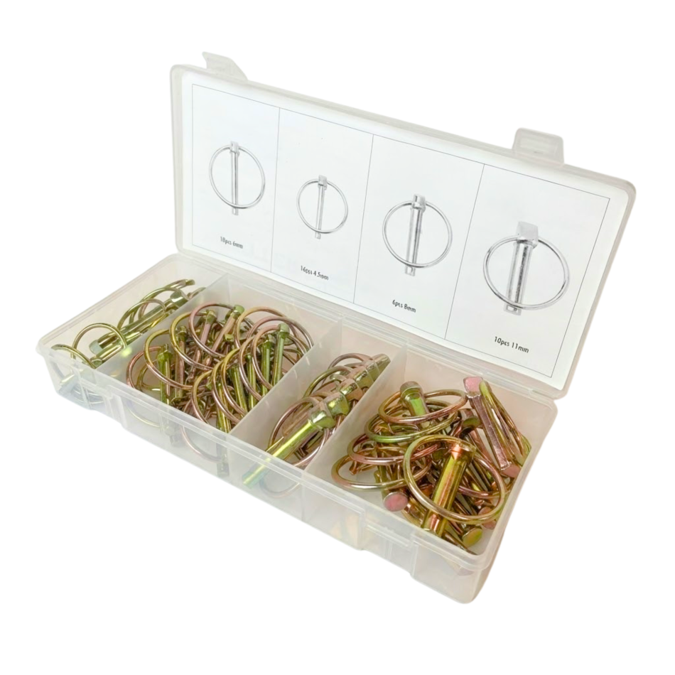 RETTER Splintbolzen-Sortiment mit Sicherungsringen – 50-teilig | RTZ5244