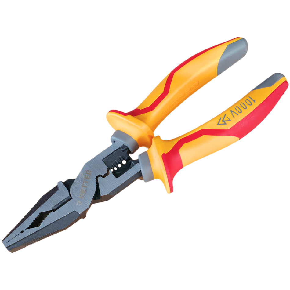 RETTER VDE Isolierter Zangen-Satz (3-teilig) – Kombi-, Flach- und Seitenschneider - bis 1000V