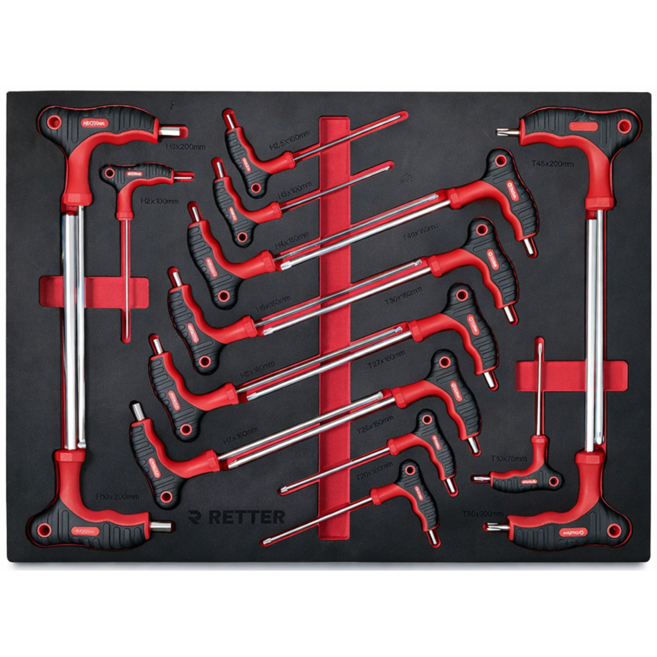 RETTER Werkzeugwagen R2 mit 7 Schubladen und inkl. Werkzeug 255-tlg.