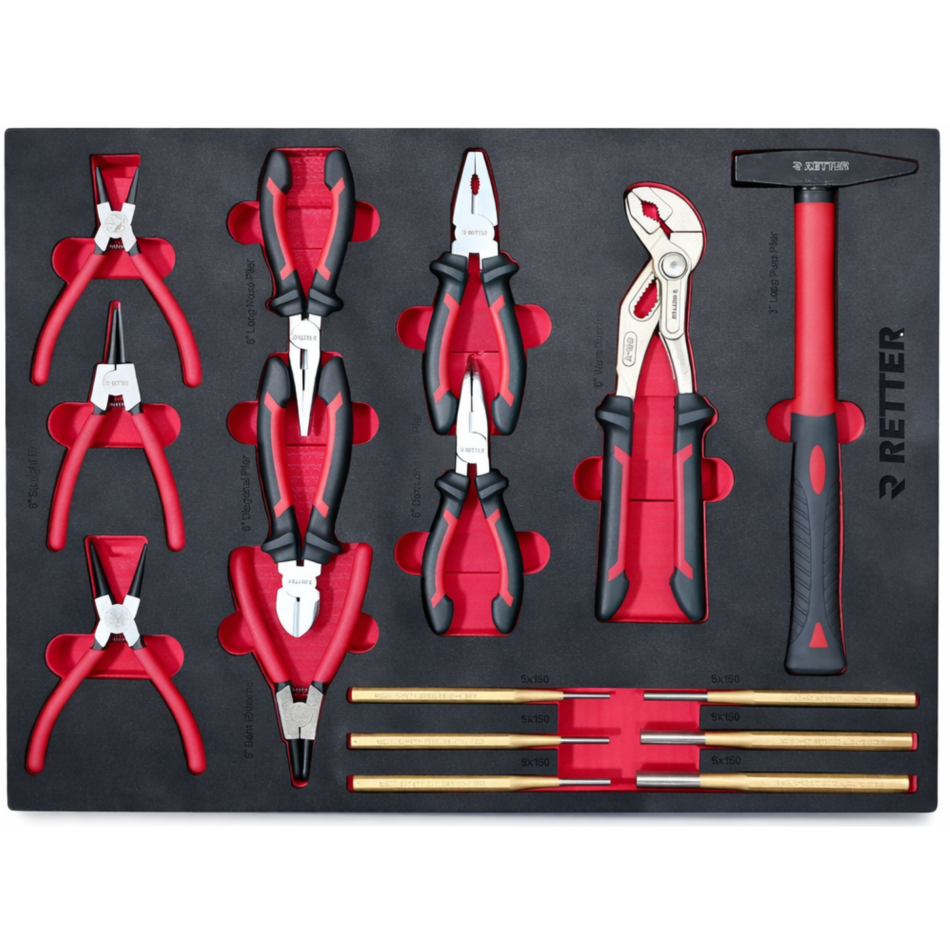 RETTER Werkzeugwagen R2 mit 7 Schubladen und inkl. Werkzeug 255-tlg.