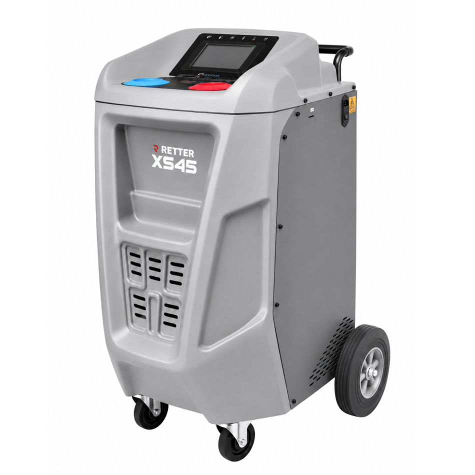 RETTER RTC-545 vollautomatisches Klimaservicegerät R134a mit 7-Zoll-Touchscreen, Rückgewinnung, Vakuum und Befüllung für Kfz-Klimaanlagen