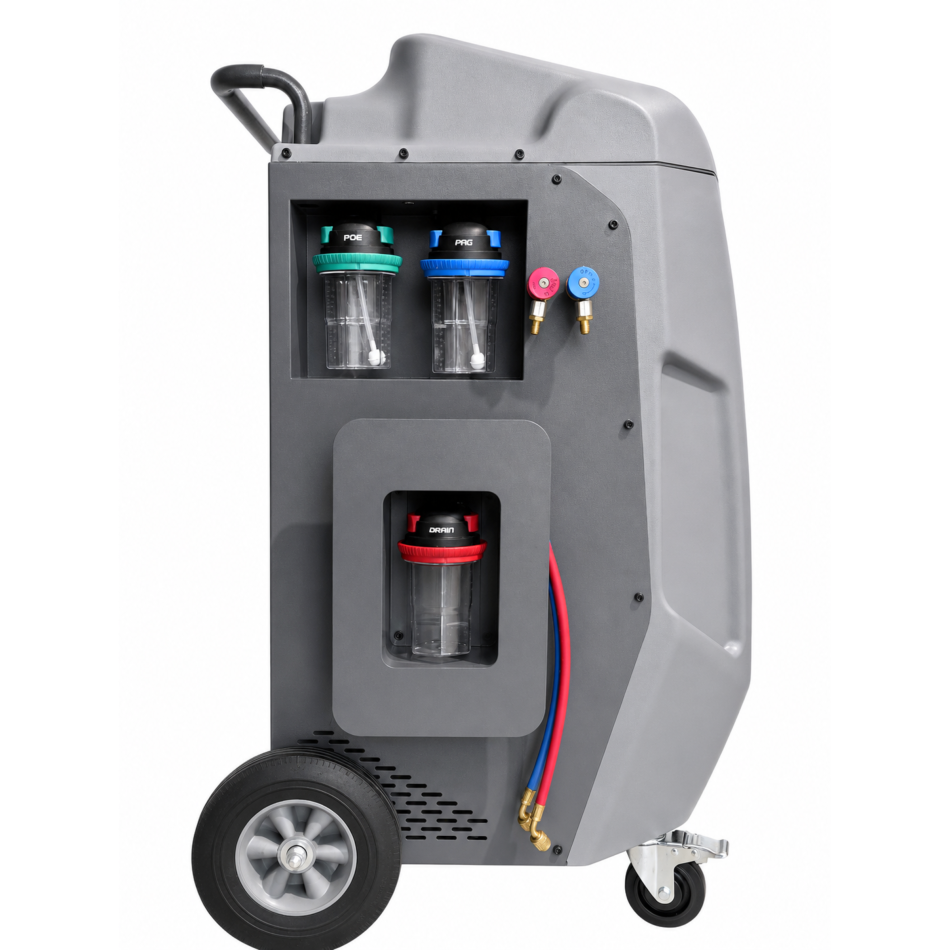 RETTER RTC-545 vollautomatisches Klimaservicegerät R134a mit 7-Zoll-Touchscreen, Rückgewinnung, Vakuum und Befüllung für Kfz-Klimaanlagen