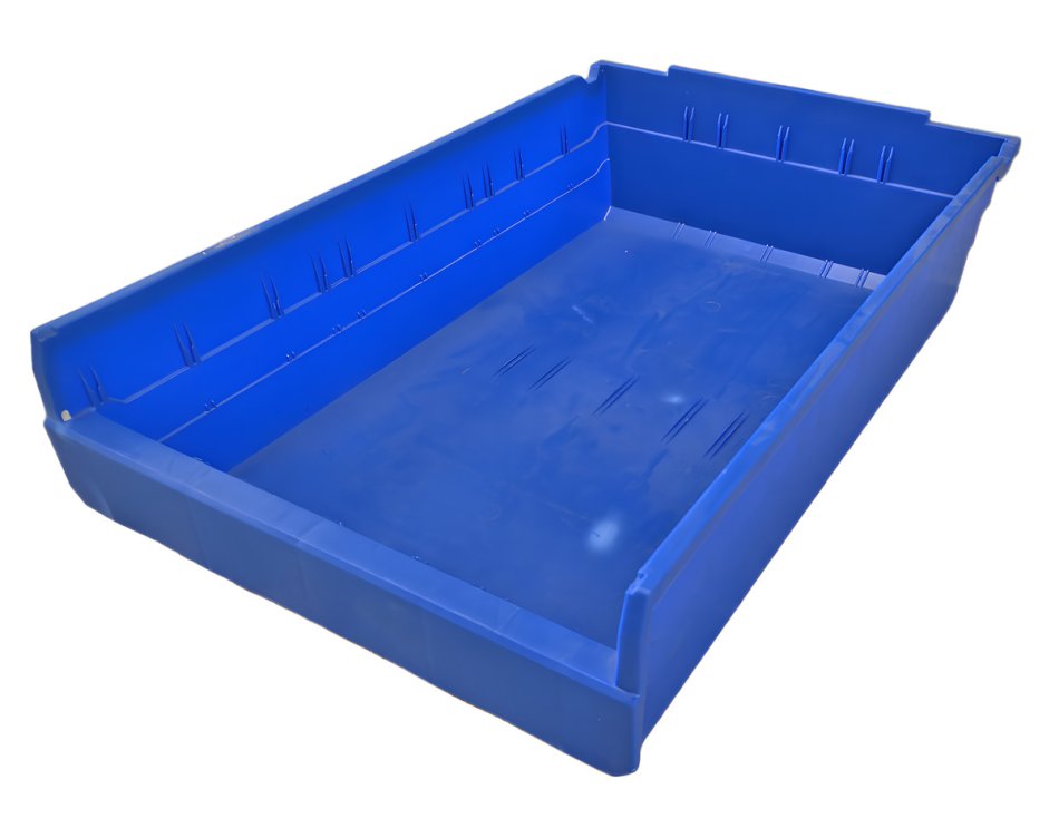 Sichtlagerkasten Blau 350×550 mm – mit Aufhängelasche