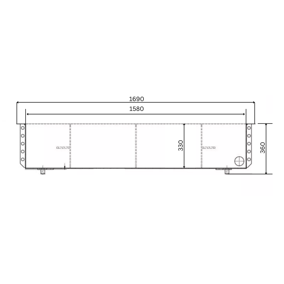 Einbau-Stahlwanne 1-tlg. für Unterflurmontage der Profi Scherenhebebühne RT-FW3500 (3,5 t)
