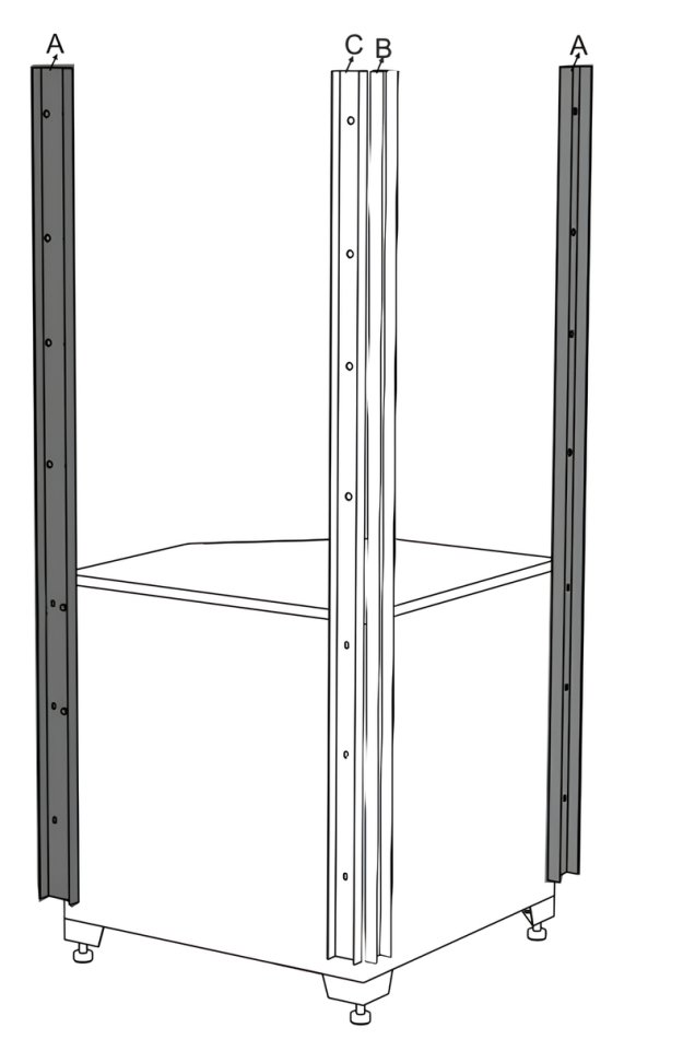 Befestigung - Deluxe Verbindungsstück 105 x 15 x 1956 mm | RETTER Schranksystem - RT01Y8018