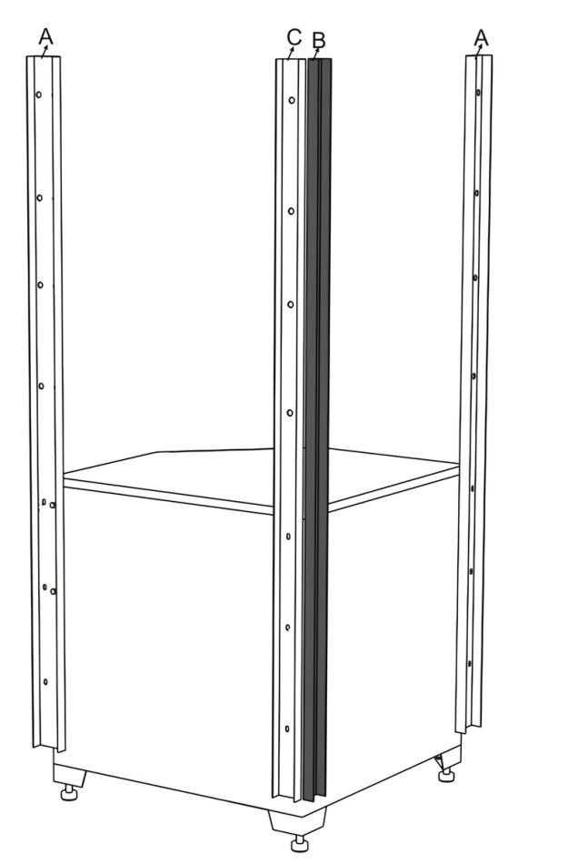Befestigung - Deluxe Verbindungsstück 110 x 15 x 1956 mm | RETTER Schranksystem Modul - RT01Y8018