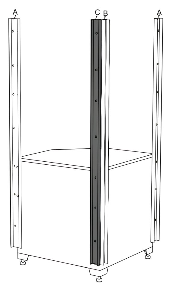 Befestigung - Deluxe Verbindungsstück 50 x 15 x 1956 mm | RETTER Schranksystem Modul - RT01Y8017