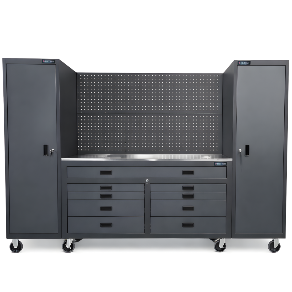 Werkstatteinrichtung Set 6 Teile Edition Schranksystem RTX-3000 | Mobile Werkbank | RETTER