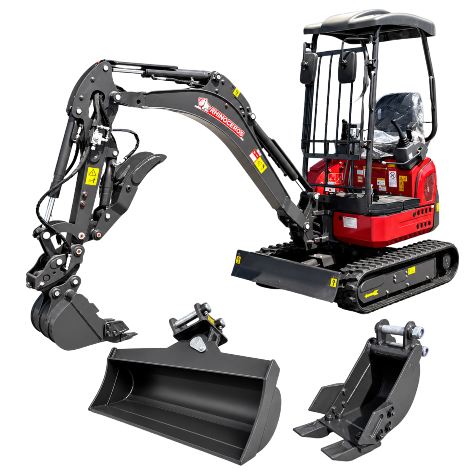Rhinoceros XN18L Diesel Minibagger - Kubota Motor 14 PS