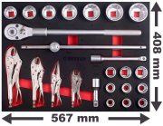 Werkstattwageneinlage 3/4 Steckschlüssel Satz | 24 tlg. RTN1488