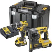 Akku Schlagbohrschrauber + Kombihammer SET 5-tlg. | KOMBO-KIT 18,0 Volt / 5,0 Ah (IEC) Li-Ion | DeWALT - DCK207P2T