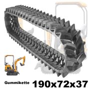 Gummikette Minibagger Kette 190x72x37
