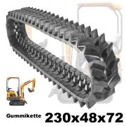Gummikette Minibagger Kette 230x48x72