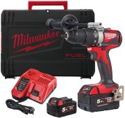 Milwaukee Akku-Bohrschrauber M18 BLDD2-502X inkl. 2x 5,0 Ah Akku und HD-Box