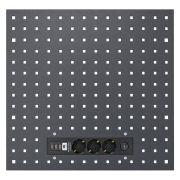 RETTER Lochwand mit Steckdosenleiste & USB - USB C - Anschlüssen – Werkstatt Lochblech mit 3 Steckdosen