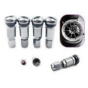SET 4 Stück Stahlventil-Felgenventile 11,3mm - in edlem Anthrazit-Grau