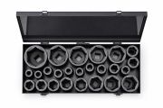 RETTER Sechskant-Steckschlüsselsatz 1 Zoll 17–75 mm 25-teilig im Metallkoffer RT-H11LE785