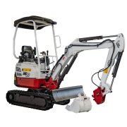 Rhinoceros XN20 Minibagger – Kubota-Diesel, Verstellfahrwerk und zwei Schaufeln