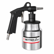 RETTER Technic Druckluft-Sandstrahlpistole – Aluminiumbehälter, Betriebsdruck bis 6 bar