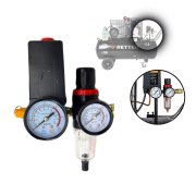 RETTER Druckregler mit Manometer - Kompressor Ersatzteil für RT4100, RT1045, RT1030, RT1024