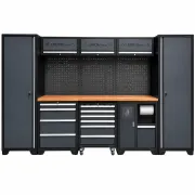 RETTER RTX1100 Werkstatteinrichtung mit Müllschrank und Papierrollenhalter – geschlossene Ansicht