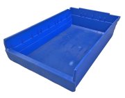 Sichtlagerkasten Blau 350×550 mm – mit Aufhängelasche