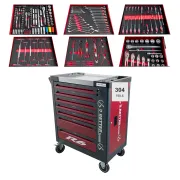 RETTER R6 Werkzeugwagen Red Edition 304 tlg. – mit zugehörigen Werkzeugeinlagen