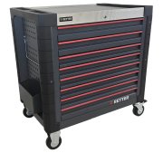 Mobiler Werkzeugwagen R13 - 8 Schubladen | Premiumqualität RETTER - Chrom-Vanadium-Werkzeugset